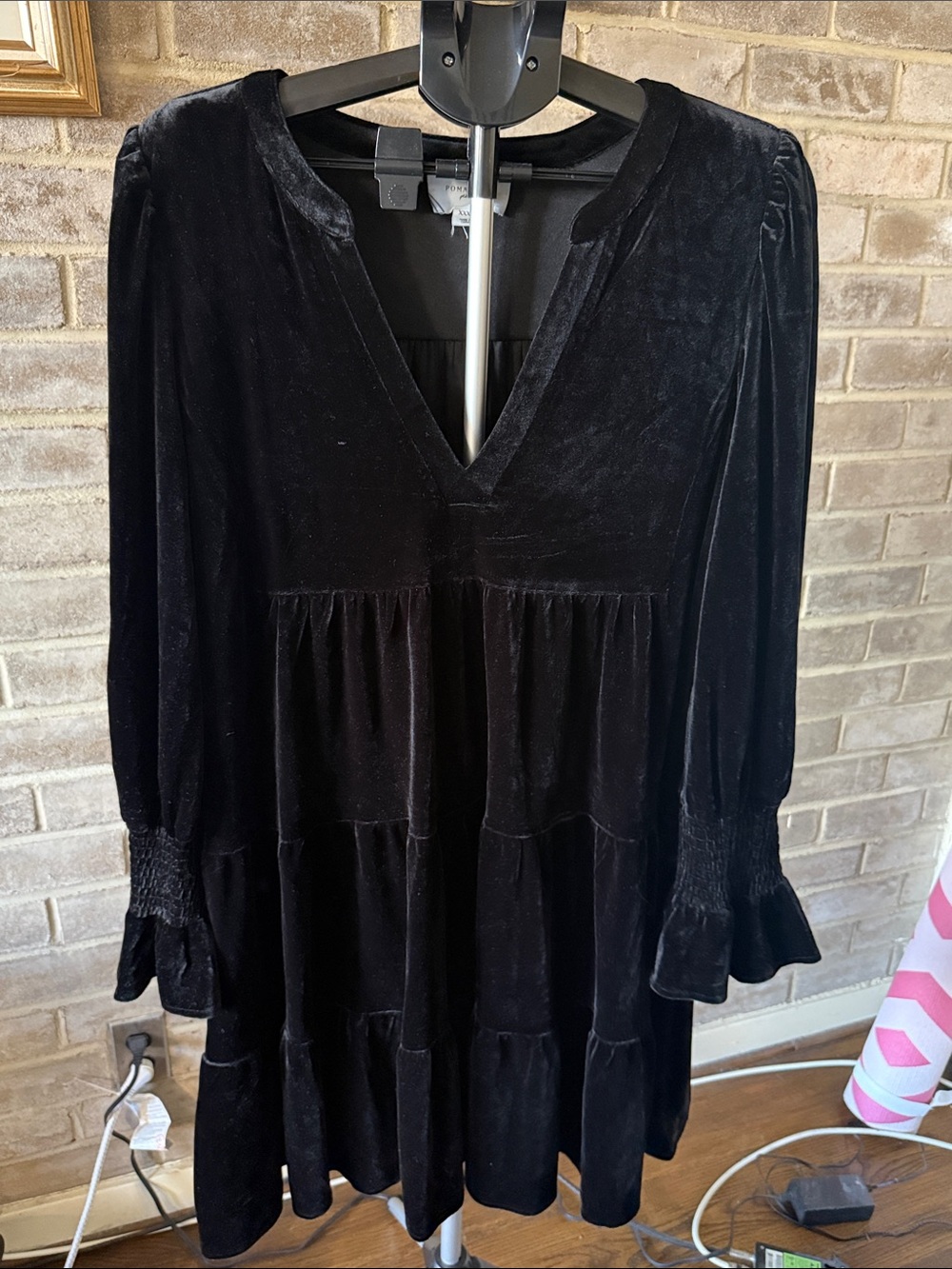 Pomander Place black velvet Kenzo dress